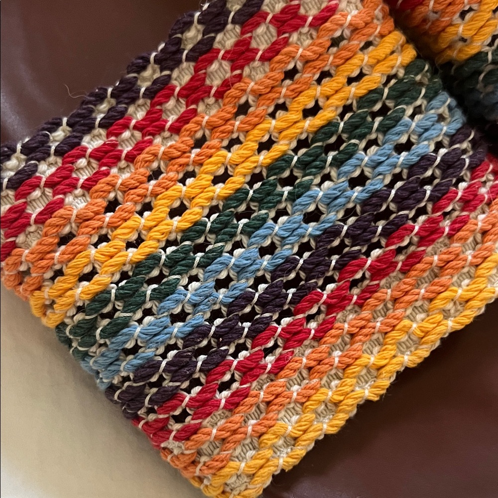 rag & bone Brown Slides with Multicolor Woven Straps - Picture 4 of 6
